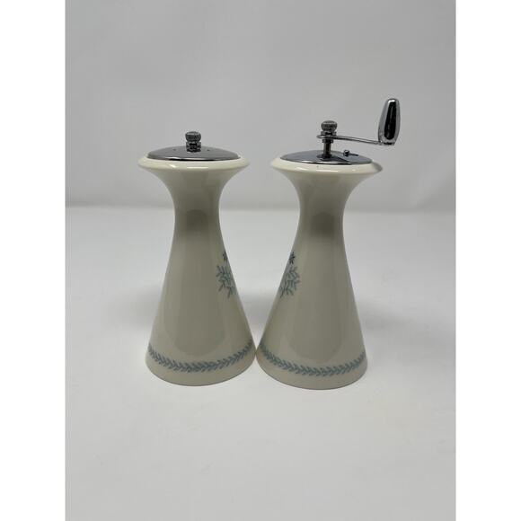 Lenox Fine China Wyndcrest Sat and Pepper Mill Set Vintage Ivory 1970's - Picture 3 of 14